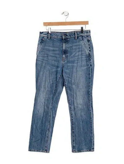 Pre-owned Alexander Wang High-rise Straight Leg Jeans In Blue