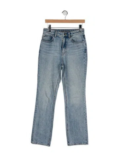 Pre-owned Alexander Wang High-rise Straight Leg Jeans In Blue