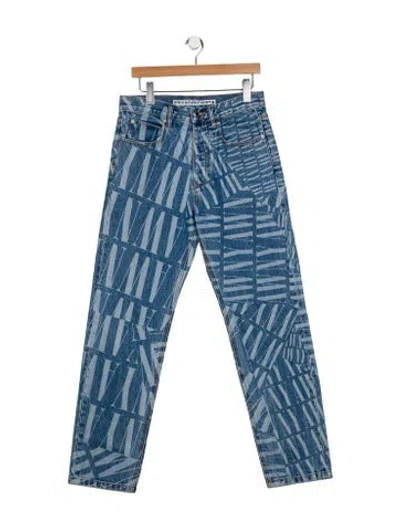 Pre-owned Alexander Wang High-rise Straight Leg Jeans In Blue