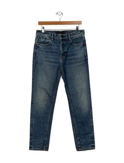 Pre-owned Alexander Wang High-rise Straight Leg Jeans In Blue
