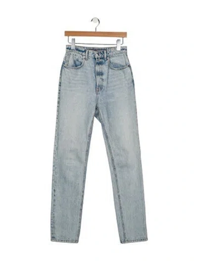 Pre-owned Alexander Wang High-rise Straight Leg Jeans In Blue