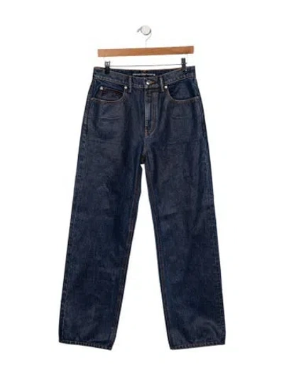 Pre-owned Alexander Wang High-rise Straight Leg Jeans In Blue