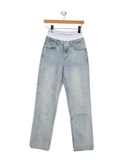 Pre-owned Alexander Wang High-rise Straight Leg Jeans In Blue
