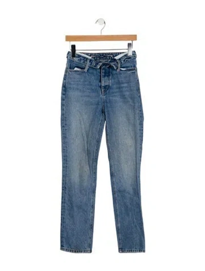 Pre-owned Alexander Wang High-rise Straight Leg Jeans In Blue