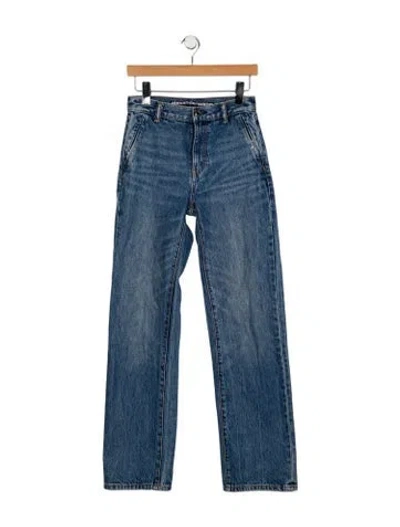 Pre-owned Alexander Wang High-rise Straight Leg Jeans In Blue