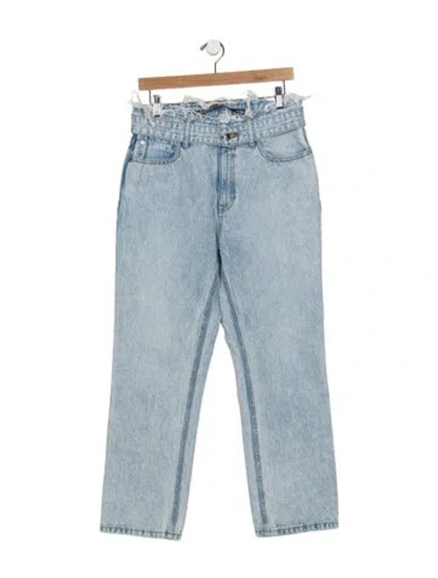 Pre-owned Alexander Wang High-rise Straight Leg Jeans In Blue