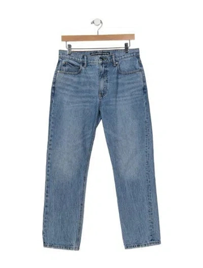 Pre-owned Alexander Wang High-rise Straight Leg Jeans In Blue