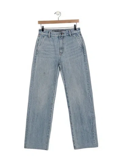 Pre-owned Alexander Wang High-rise Straight Leg Jeans In Blue