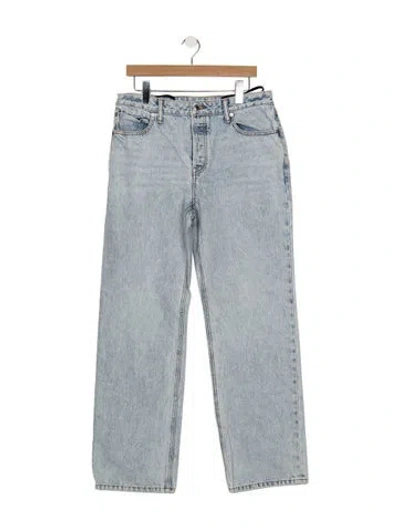 Pre-owned Alexander Wang High-rise Straight Leg Jeans In Blue