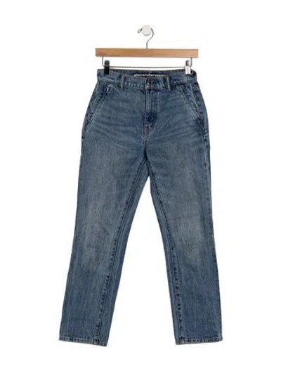 Pre-owned Alexander Wang High-rise Straight Leg Jeans In Blue