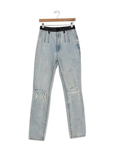 Pre-owned Alexander Wang High-rise Straight Leg Jeans In Blue