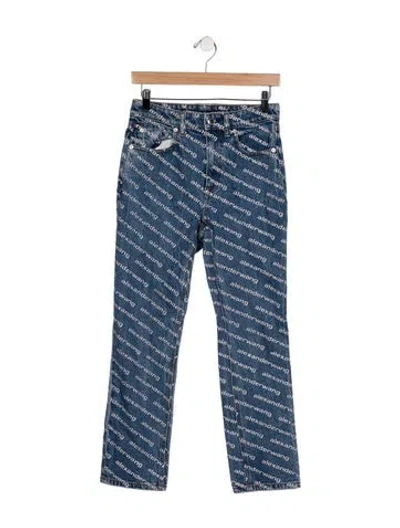 Pre-owned Alexander Wang High-rise Straight Leg Jeans In Blue