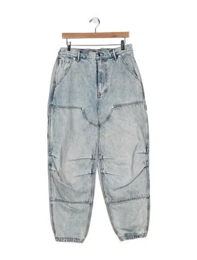 Pre-owned Alexander Wang High-rise Straight Leg Jeans In Blue