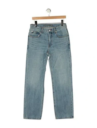 Pre-owned Alexander Wang High-rise Straight Leg Jeans In Blue