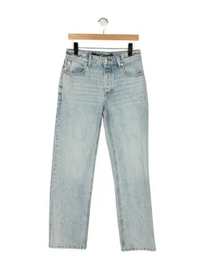 Pre-owned Alexander Wang High-rise Straight Leg Jeans In Blue