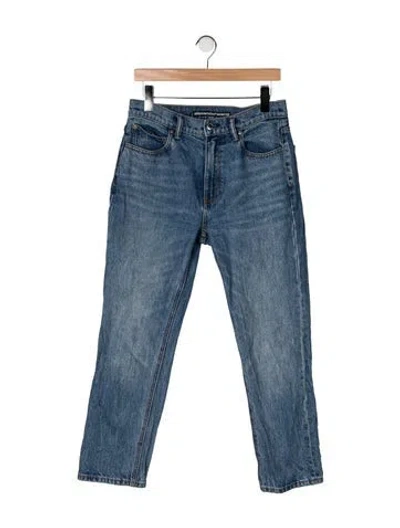 Pre-owned Alexander Wang High-rise Straight Leg Jeans In Blue