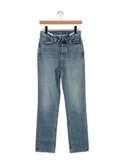 Pre-owned Alexander Wang High-rise Straight Leg Jeans In Blue