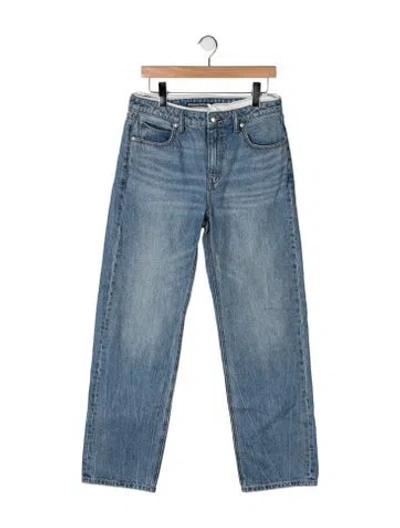 Pre-owned Alexander Wang High-rise Straight Leg Jeans In Blue