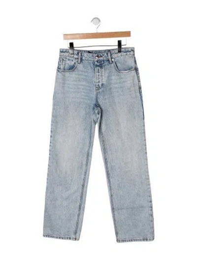 Pre-owned Alexander Wang High-rise Straight Leg Jeans In Blue
