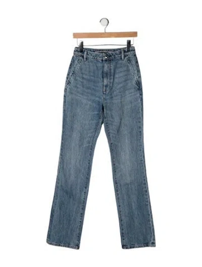 Pre-owned Alexander Wang High-rise Straight Leg Jeans In Blue