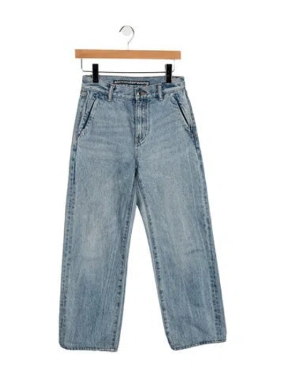 Pre-owned Alexander Wang High-rise Straight Leg Jeans In Blue