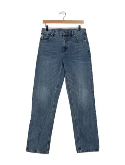 Pre-owned Alexander Wang High-rise Straight Leg Jeans In Blue
