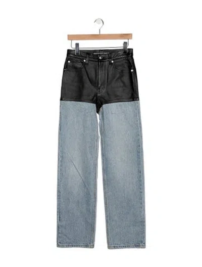 Pre-owned Alexander Wang High-rise Straight Leg Jeans In Blue