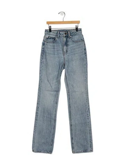 Pre-owned Alexander Wang High-rise Straight Leg Jeans In Blue