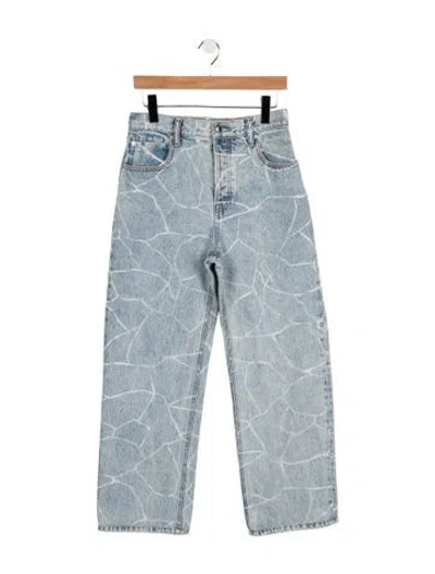 Pre-owned Alexander Wang High-rise Straight Leg Jeans In Blue