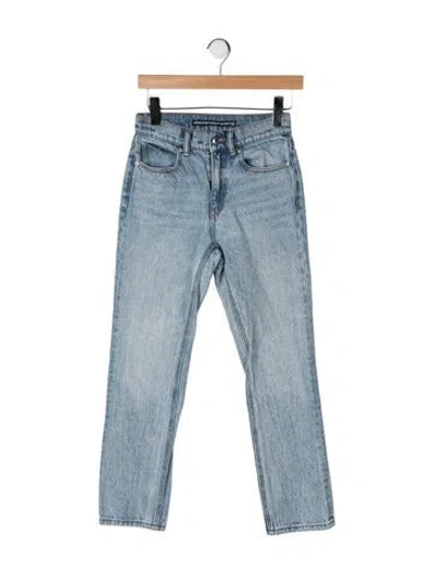 Pre-owned Alexander Wang High-rise Straight Leg Jeans In Blue