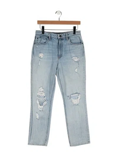 Pre-owned Alexander Wang High-rise Straight Leg Jeans In Blue