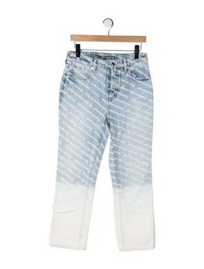 Pre-owned Alexander Wang High-rise Straight Leg Jeans In Blue
