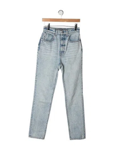 Pre-owned Alexander Wang High-rise Straight Leg Jeans In Blue