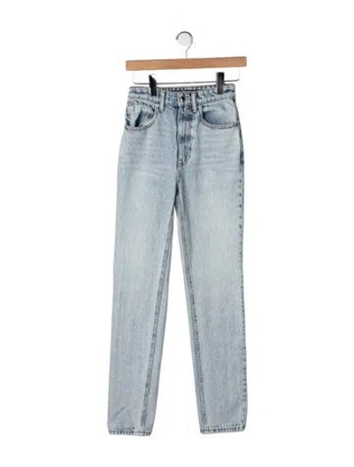 Pre-owned Alexander Wang High-rise Straight Leg Jeans In Blue