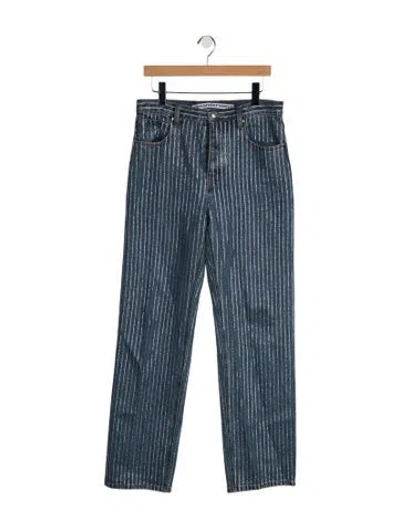 Pre-owned Alexander Wang High-rise Straight Leg Jeans In Blue