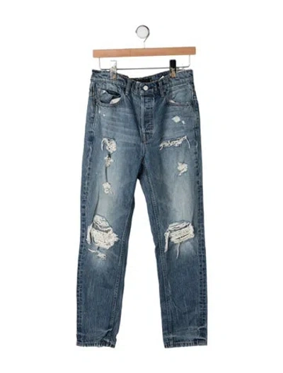 Pre-owned Alexander Wang High-rise Straight Leg Jeans In Blue