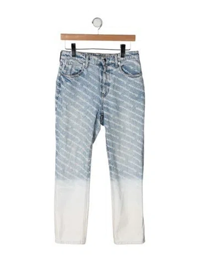 Pre-owned Alexander Wang High-rise Straight Leg Jeans In Blue