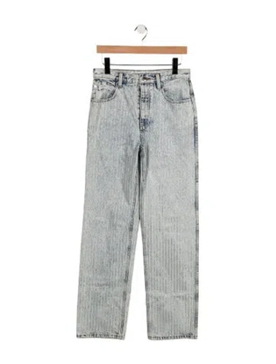 Pre-owned Alexander Wang High-rise Straight Leg Jeans In Blue