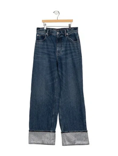 Pre-owned Alexander Wang High-rise Straight Leg Jeans In Blue