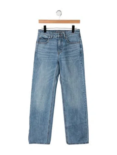 Pre-owned Alexander Wang High-rise Straight Leg Jeans In Blue