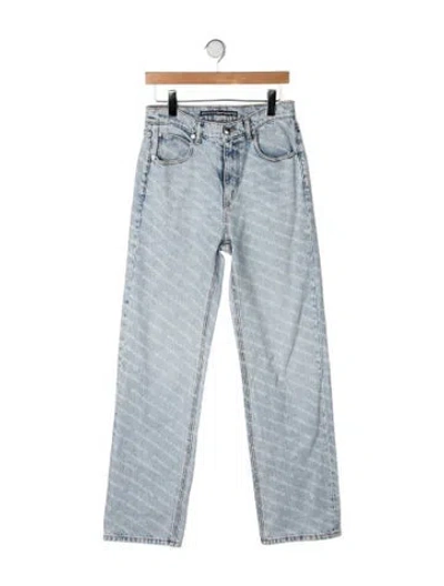 Pre-owned Alexander Wang High-rise Straight Leg Jeans In Blue