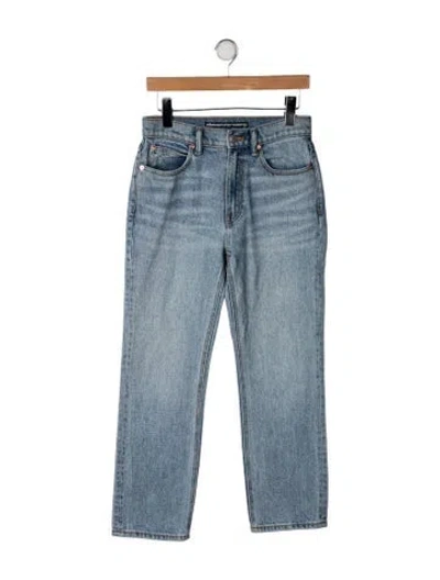 Pre-owned Alexander Wang High-rise Straight Leg Jeans In Blue
