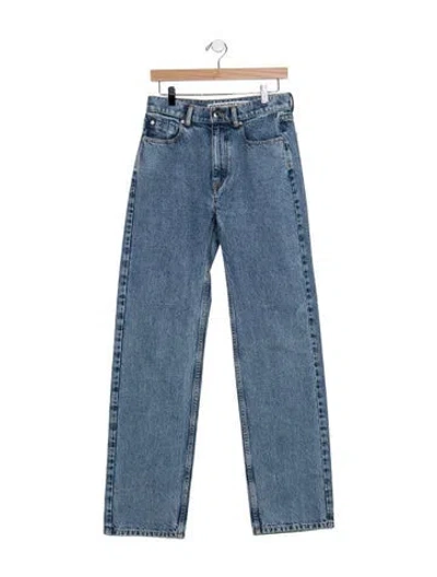 Pre-owned Alexander Wang High-rise Straight Leg Jeans In Blue
