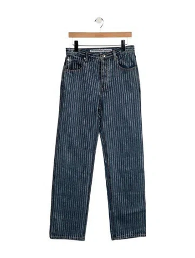 Pre-owned Alexander Wang High-rise Straight Leg Jeans In Blue