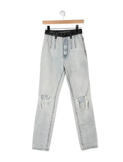 Pre-owned Alexander Wang High-rise Straight Leg Jeans In Green