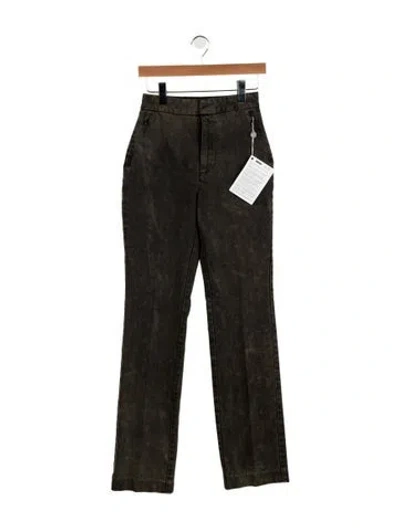Pre-owned Alexander Wang High-rise Straight Leg Jeans In Green