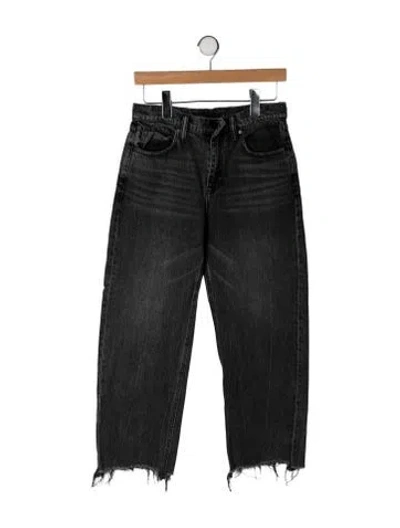 Pre-owned Alexander Wang High-rise Straight Leg Jeans In Grey