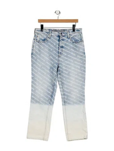 Pre-owned Alexander Wang High-rise Straight Leg Jeans In Multi