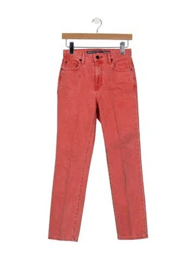 Pre-owned Alexander Wang High-rise Straight Leg Jeans In Pink