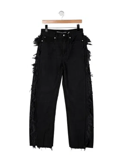 Pre-owned Alexander Wang High-rise Straight Leg Jeans W/ Tags In Black
